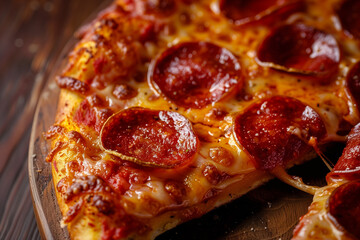 Delicious Pepperoni Pizza Close-Up