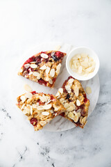 Almond pie with berries