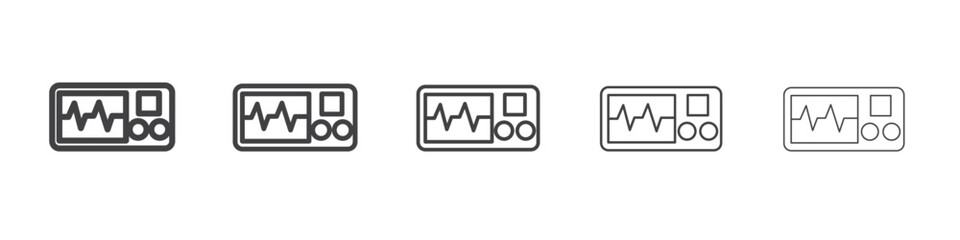 Portable electrocardiogram icon simple illustration collection symbol