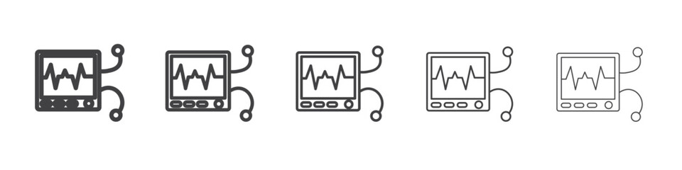 portable cardiogram icon simple illustration collection symbol