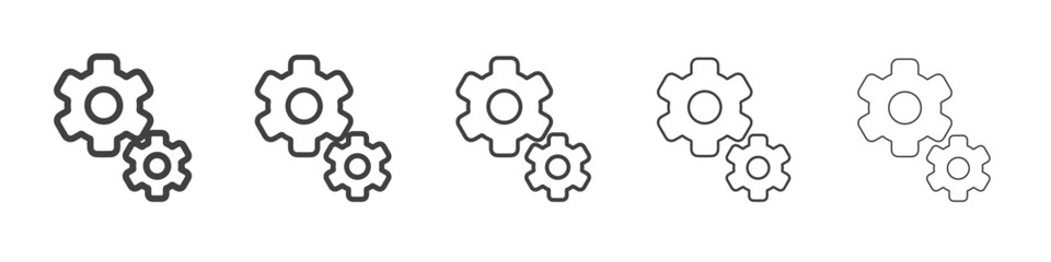 processing icon simple illustration collection symbol