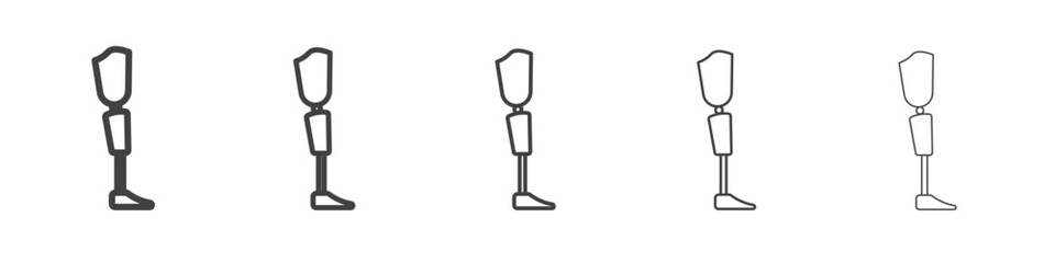 Prosthetic leg icon simple illustration collection symbol