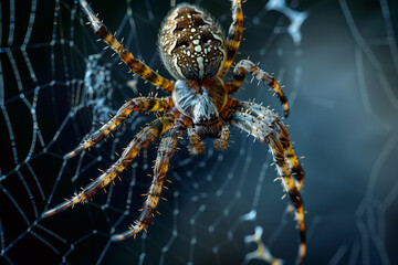 Close-up of Spiders Web and Spider