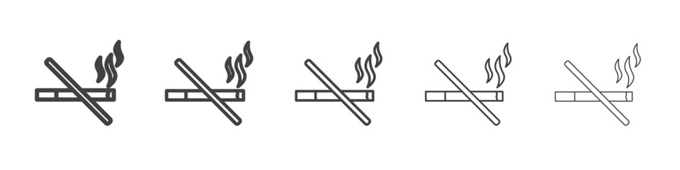 quit bad habit icon simple illustration collection symbol