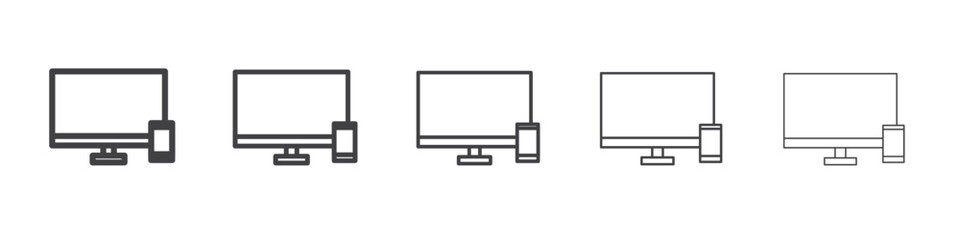 Responsive Design icon simple illustration collection symbol