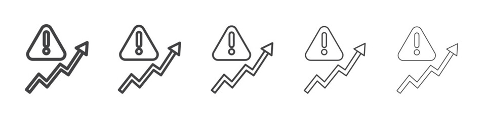 Rise price icon simple illustration collection symbol