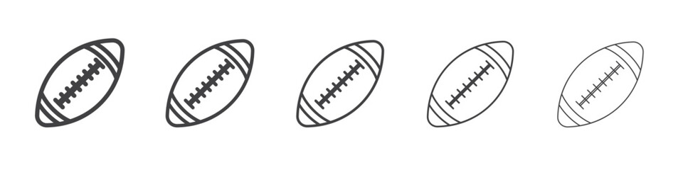 rugby ball icon simple illustration collection symbol