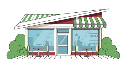 Charming Little Cafe With Outdoor Seating Area