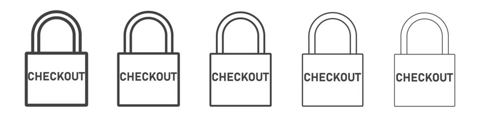 secure checkout icon simple illustration collection symbol