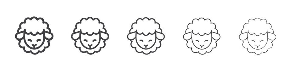 sheep icon simple illustration collection symbol