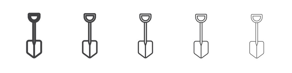 shovel icon simple illustration collection symbol