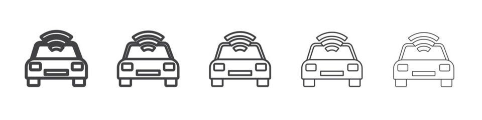 Smart car icon simple illustration collection symbol