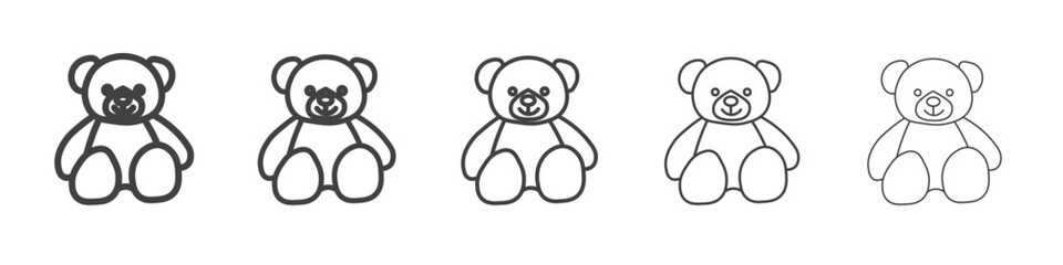 teddy bear icon simple illustration collection symbol