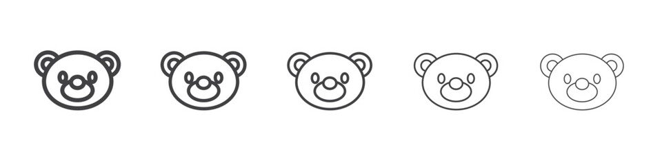 Teddy bear icon simple illustration collection symbol