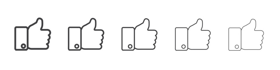 Obraz premium thumbs icon simple illustration collection symbol