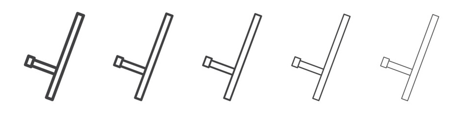 tonfa icon simple illustration collection symbol