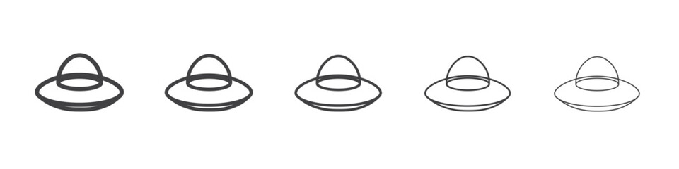 ufo flying icon simple illustration collection symbol