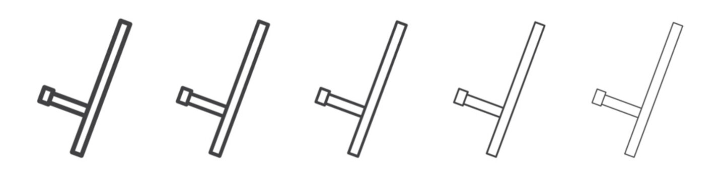 tonfa icon simple illustration collection symbol