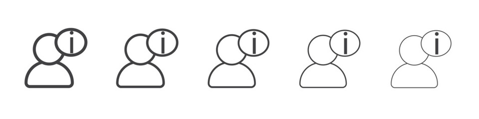User information icon simple illustration collection symbol