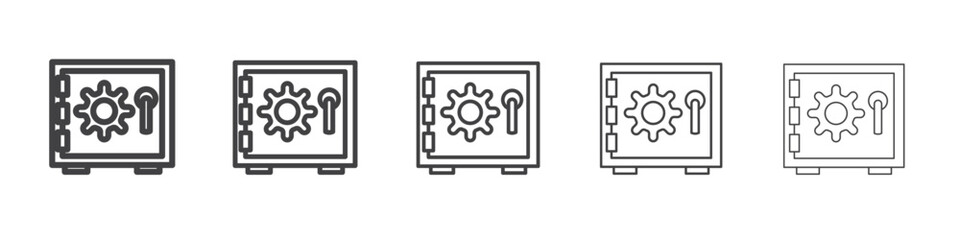 vault safe icon simple illustration collection symbol
