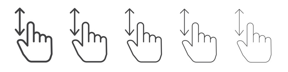 Vertical Swipe Icon simple illustration collection symbol
