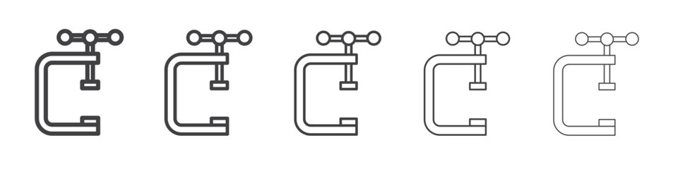 Vice clamp icon simple illustration collection symbol