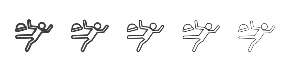 waiter falling icon simple illustration collection symbol