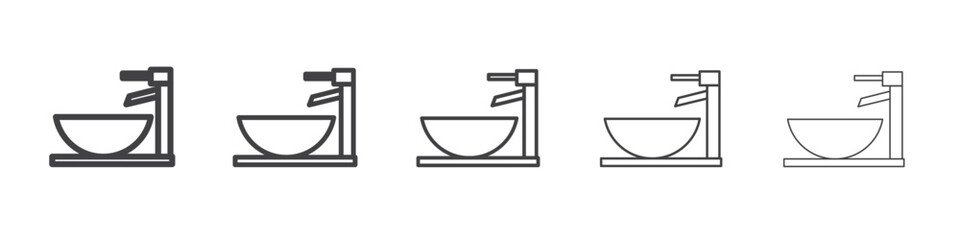 wash basin icon simple illustration collection symbol