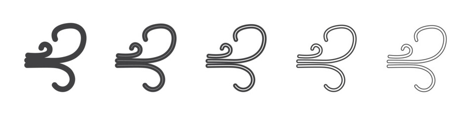 wind blowing icon simple illustration collection symbol