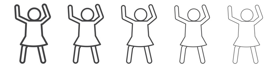 woman dancing icon simple illustration collection symbol