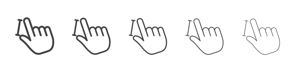 Obraz premium Zoom Gesture icon simple illustration collection symbol