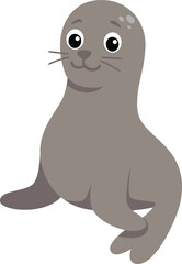 Adorable Grey Seal Pup Looking Up