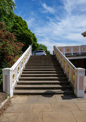 London - 21 06 2022: Entrance steps to Albert Bridge Gardens