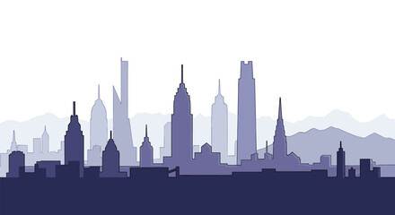 Obraz premium Modern Cityscape High Rise Buildings and Skyline