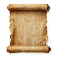 Antique Aged Scroll - Vintage Document , PNG isolated cut out image