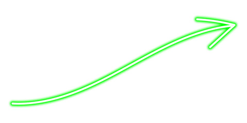 Green neon arrow icon