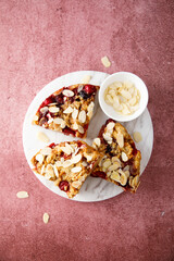 Almond pie with berries