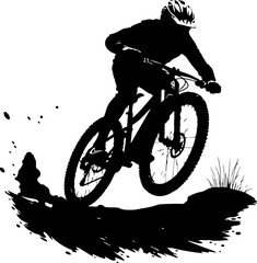 Obraz premium hiker outdoor adventure, mountains biker vector bundle