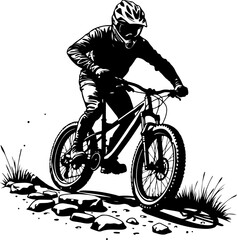 Fototapeta premium hiker outdoor adventure, mountains biker vector bundle