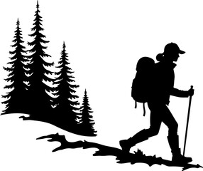  mountain biker, cycling,  bicycle, Hiking man silhouette, outdoor, sport, adventure, vector  bundle