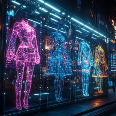 Store Ai-Generat With Metaverse Fashion Cyberpunk-Style