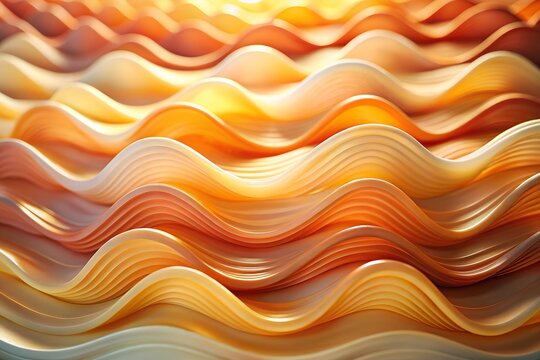 Abstract background of flowing orange and yellow waves creating a dynamic pattern