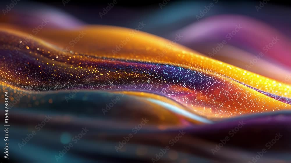 Poster a dynamic interplay of luminous colors creates an otherworldly surface where radiant tones pulse and