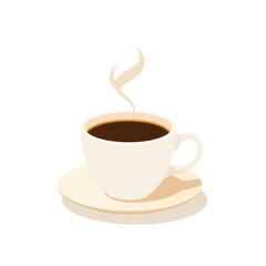 copy space for text background with coffee vector 2d flat style