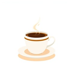 Obraz premium copy space for text background with coffee vector 2d flat style