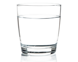 A clear glass of water isolated on transparent background