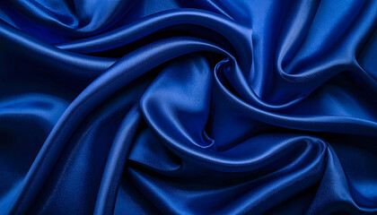 Obraz premium Royal blue satin fabric texture silk background