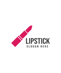 Lipstick logo, female face lipstick logo design, vector illustration