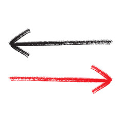 Hand-Drawn Arrows Black and Red Directional Indicators for Design Projects