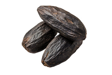 Dried Tonka Beans Isolated on Transparent Background